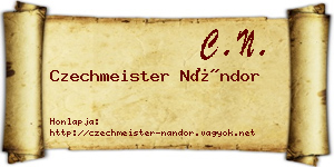 Czechmeister Nándor névjegykártya
